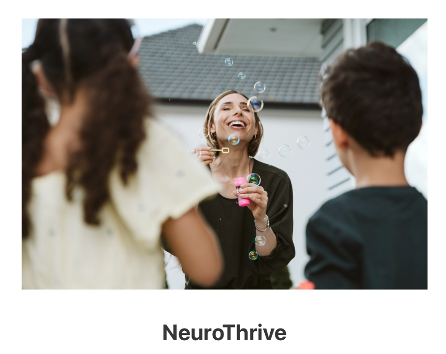 Neuro Thrive logo, partner of Understanding Zoe